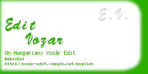 edit vozar business card