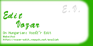 edit vozar business card